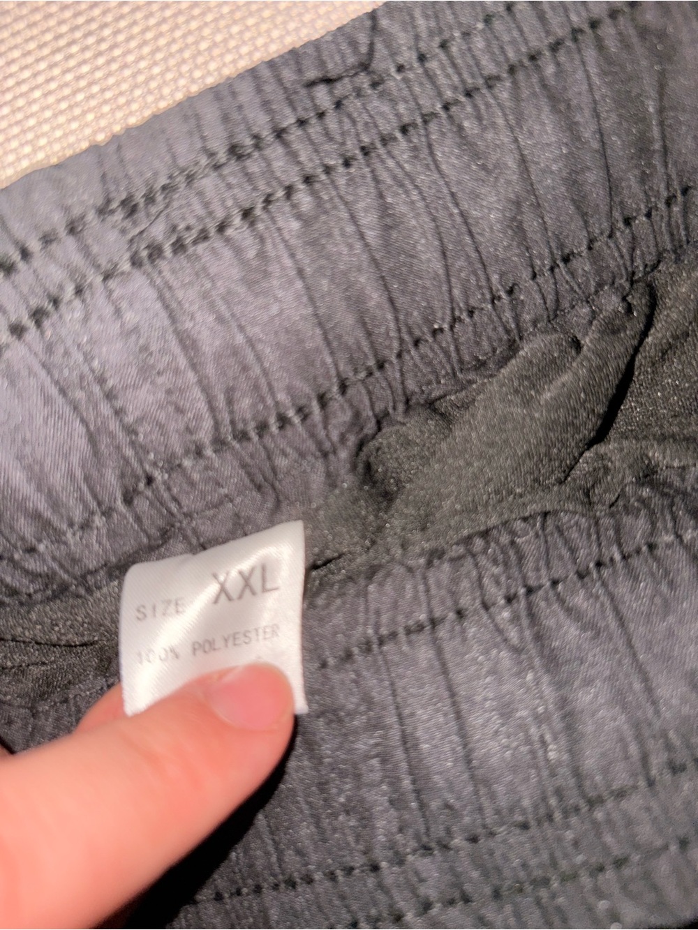 Black Elastic Waist Pants - XXL